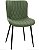 Par de Cadeiras Flexy Zari em Metal e PU Pés Pretos Estofado Verde - Imagem 3