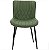 Par de Cadeiras Flexy Zari em Metal e PU Pés Pretos Estofado Verde - Imagem 2