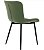 Par de Cadeiras Flexy Zari em Metal e PU Pés Pretos Estofado Verde - Imagem 5