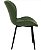 Par de Cadeiras Flexy Linea em Metal e PU Pés Pretos Estofado Verde - Imagem 4