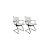 Par de Cadeiras Visitante Flexy Nifty Branca Base Fixa Cromada - Imagem 1