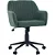 Cadeira Giratória Flexy Clari SW Base Metal Estofada em Linho Verde - Imagem 1