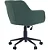 Cadeira Giratória Flexy Clari SW Base Metal Estofada em Linho Verde - Imagem 6
