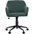 Cadeira Giratória Flexy Clari SW Base Metal Estofada em Linho Verde - Imagem 4