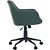 Cadeira Giratória Flexy Clari SW Base Metal Estofada em Linho Verde - Imagem 5