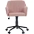 Cadeira Giratória Flexy Clari SW Base Metal Estofada em Linho Rose Gold - Imagem 3