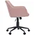 Cadeira Giratória Flexy Clari SW Base Metal Estofada em Linho Rose Gold - Imagem 4