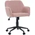Cadeira Giratória Flexy Clari SW Base Metal Estofada em Linho Rose Gold - Imagem 1