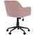 Cadeira Giratória Flexy Clari SW Base Metal Estofada em Linho Rose Gold - Imagem 2