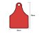 Brinco Identificação Animal Grande Liso Vermelho 25 unid - Fockink - Imagem 1