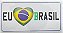 Placa Eu amo Brasil - Imagem 1