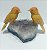 Escultura casal pássaros corruíra - Imagem 1