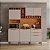 Cozinha Compacta New Topázio - Sallêto Cinamomo/Off White - Imagem 2