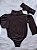 Conjunto Body Preto e Saia Drapeada Xadrez - Imagem 2