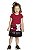 Vestido em meia malha infantil menina You are loved vermelho - Elian - Imagem 1