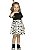 Vestido em Cotton e Tecido Plano Infantil Menina Preto - Elian - Imagem 1
