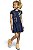 Vestido Cotton Infantil Menina Love Marinho - Kamylus - Imagem 1