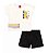Conjunto em Meia Malha Infantil Menina Hey You Natural - Elian - Imagem 2