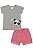 Conjunto Blusa e Short Infantil Menina Hello Mescla - Elian - Imagem 1