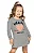 Vestido Moletom Infantil Menina Heart Mescla - Elian - Imagem 1