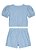 Conjunto Infantil de Cotton Quadriculado de Cropped e Short Saia Menina "Bia" - Brandili - Imagem 4