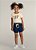 Conjunto Infantil com Blusa Cropped e Short Sarja Menina - Brandili - Imagem 1