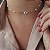 Gargantilha Choker Olho Grego Pérola - Semijoia 18 k - 34 cm + 4 cm ( extensor ) - MC621-1080 - Imagem 1