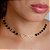 Gargantilha Choker Coração C/ Pedras Pretas - Semijoia 18 k - MC625-18180 - Imagem 1