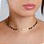 Gargantilha Choker Coração C/ Pedras Pretas - Semijoia 18 k - MC625-18180 - Imagem 2