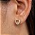 Brinco Coração Cravejado - Semijoia 18 k - 10 mm - MB685-08124 - Imagem 2