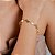 Pulseira Feminina Vazada C/ Pedras Brancas - Semijoia 18k - MP386-11140 - Imagem 3