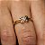 Anel Feminino Com X Cravejado Multicor - Semijoia 18k - MA158-778 - Imagem 1