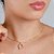 Gargantilha Coração Cravejado Rosa - Semijoia 18k - MC691-10180 - Imagem 1