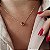 Gargantilha Coração Vermelho - Semijoia 18k - MC833-1378 - Imagem 1