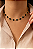 Gargantilha Choker Flores C/ Pedras Pretas - Semijoia 18 k - MC927-26260 - Imagem 2