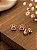 Brinco Patinha Pet c/Pedra Rosa - Semijoia 18 k - BR243-338 - Imagem 1