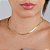 Gargantilha Laminada C/ Pedras Multicor - Semijoia 18k - MG52-11180 - Imagem 1