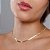 Gargantilha Laminada C/ Pedras Multicor - Semijoia 18k - MG52-11180 - Imagem 3