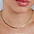 Gargantilha Laminada C/ Pedras Multicor - Semijoia 18k - MG52-11180 - Imagem 2