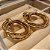 Brinco Argola Dupla Lisa 44mm - Semijoia 18k - BR769-20180 - Imagem 2