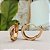 Argola Lisa C/ Losango Cravejado - Semijoia 18k - BR914-09116 - Imagem 1