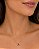 Gargantilha Hexágono Cravejado Rosa - Semijoia 18k - MG550 - Imagem 1