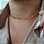Gargantilha Choker Elo Grumet Dupla - Semijoia 18k - Semijoia 18k - MG509-21220 - Imagem 1