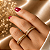 Anel Cravejado Com Corações - Semijoia 18k - MA328-11160 - Imagem 1
