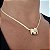 Gargantilha Choker Laminada C/  Pingente Abaulado - Semijoia 18k - MG523-21260 - Imagem 1