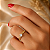 Anel Solitário com Zircônias - Semijoia 18k - MA352-09136 - Imagem 1