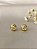 Brinco Meia Bola Detalhada - Semijoia 18k - B111-0276 - Imagem 1