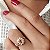 Anel de Formatura Pedra Rosa - Semijoia 18k - ANF1-12150 - Imagem 1