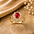 Anel de Formatura Pedra Vermelha - Semijoia 18k - ANF3-12150 - Imagem 1