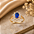 Anel de Formatura Pedra Azul - Semijoia 18k - ANF5-12150 - Imagem 2